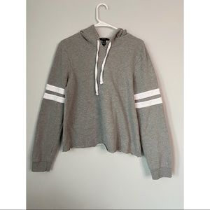 Grey cropped hoodie